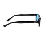 Pacific Coast Original KD's Biker Sunglasses (Black Frame/Turquoise Lens)