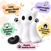 Mini Kitten Ghost Figurine for Halloween Decor – Cute Plastic