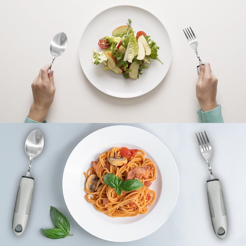Adaptive Utensils for Elderly, Hand Tremors, Parkinsons & Handicapped |