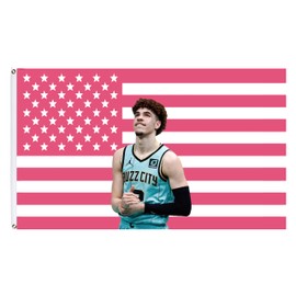 LaaMelo Ball 3x5 Foot - Double Stitched Polyester with Brass Grommets, UV Resistant Wall Decor for Dorm Porch Yard Sports Room