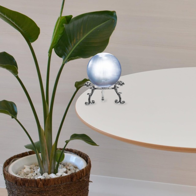 ABOOFAN 2pcs Crystal Ball Display Stand Iron Sphere Holder Globe