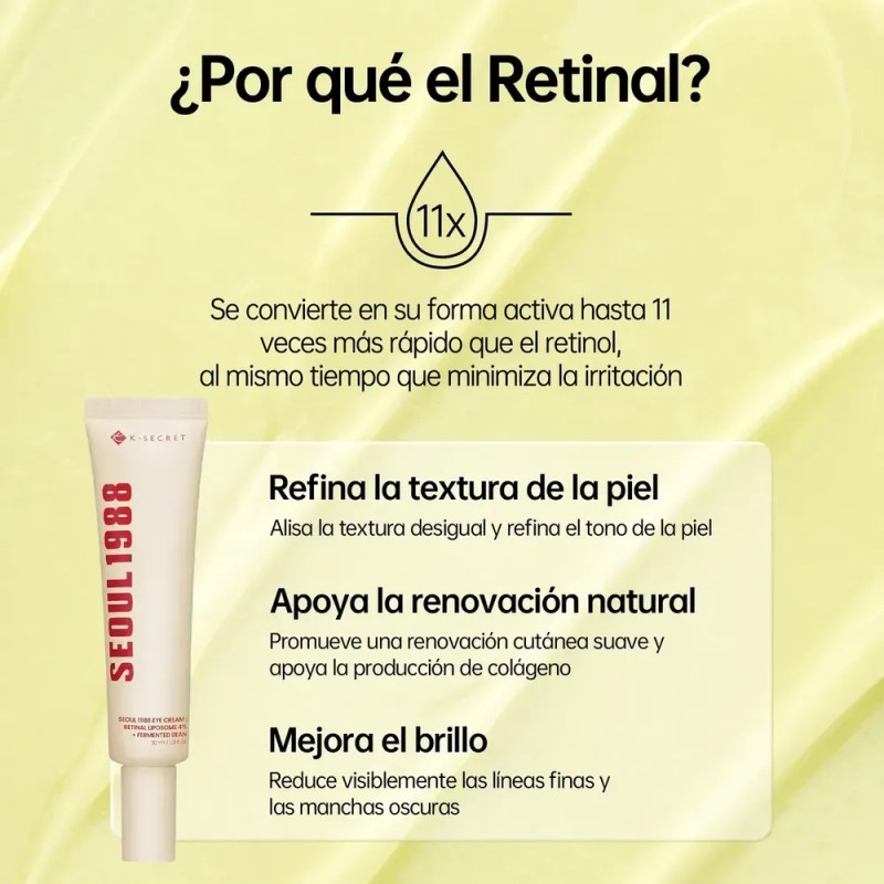 Ksecret Seúl 1988 Crema De Ojos Retinal Liposoma 4% Antiedad