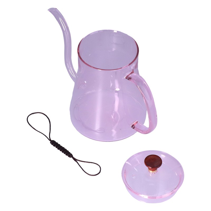 Coffee Kettle Glass Coffee Pot 600ML Coffee Drip Kettle Long