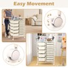 SILKYDRY 15 Drawers Rolling Storage Cart, Craft Cart Organizer with