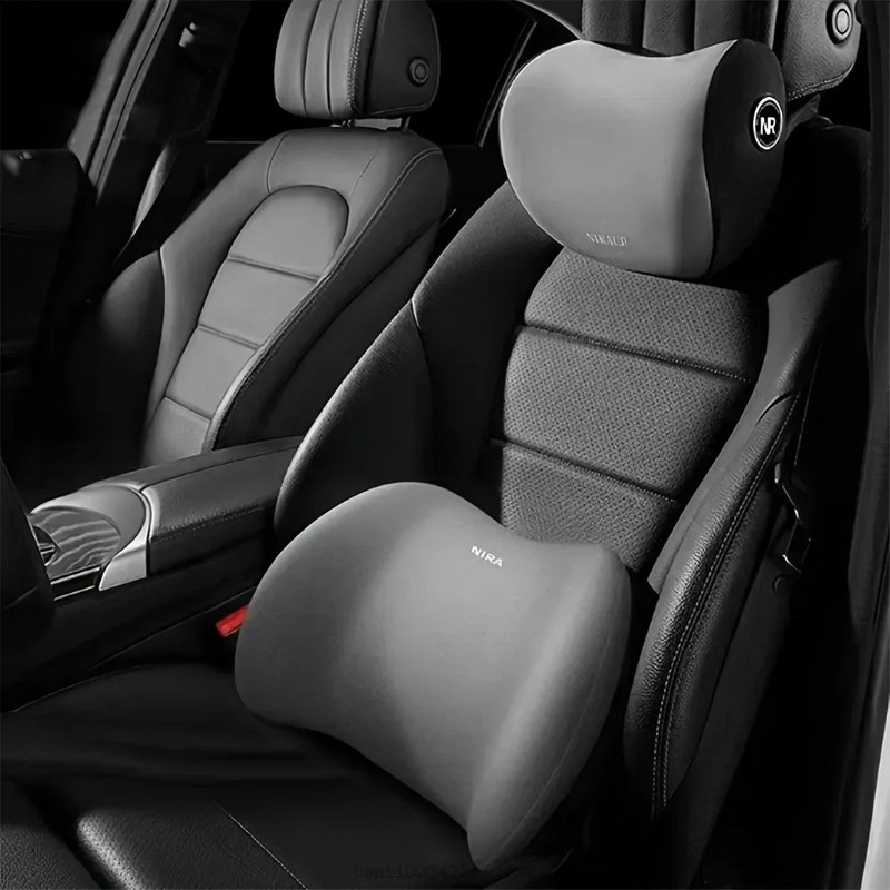 Car Lumbar Support Pillow for Driving – Memory Foam Back