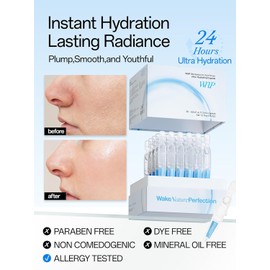 4D multi-layer hydrating WNP hyaluronic acid serum for face 3% |Ultra Hydrating Anti-Aging Moisturizer for Dry and Sensitive Skin Free Makeup Skin Care Disposable Vials 30 vials / 4D 멀티 레이어 수분 공급이 가능한 얼굴용 WNP 히알루론산 세럼 3% | 울트라 하이드레이팅 안티에이징 건조하고 민감한 피부를 위한 보습제 프리 메이크업 스킨케어 일회용 바이알 30 vials