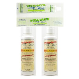 VITA-MYR Value Package 5 – 1 Tube 5.4 Oz Zinc+ Xtra w/ Xylitol & Coq 10 Natural Toothpaste & 2- 16 Oz Natural Mouthwash. Gluten Free. Vegan, No SLS, No Sugar, Fluoride, Alcohol or Saccharin