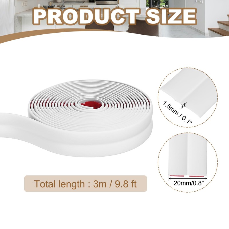 PATIKIL Wall Corner Protector 0.8 in x 10 Ft, Self