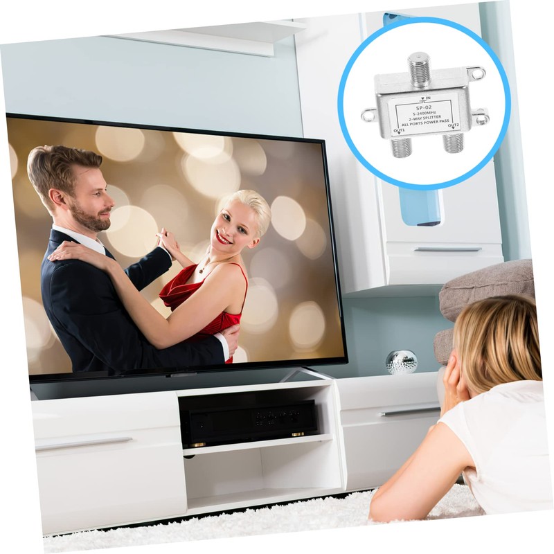 FUNOMOCYA Splitter Tv Antenna Cable Power Divider Signal Splitter Accessory