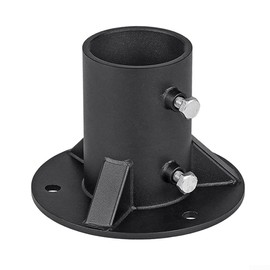 Chain Link Fence Post Floor Flange Heavy Duty Chain Link Fence Post Base Metal Fence Post Flange, Mailbox Brackets For Round Metal Post Inner Diameter 65Mm/78mm For Fence, Lamp And Mailbox Posts(65MM)