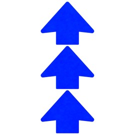 LiteMark Reflective Blue Trail Marking Arrow Stickers, 2 Inch Arrow Decals for Exit Route, Pipe Marking, Trail Stakes - Pack of 3 Pcs