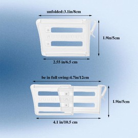 Wumuzai 8 Pack Adjustable Refrigerator Door Organizer, Snap-on Fridge Dividers Clips, Retractable Fridge Space Allocator for Refrigerator Side Seam Organizing Cabinet Kitchen Drawer Storage