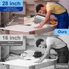 10X Large Magnifying Glass with Light and Clamp, Real Glass,
