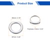 sourcing map 50 Pcs M4 Flat Washer, 4x7x0.8mm Thickened 304
