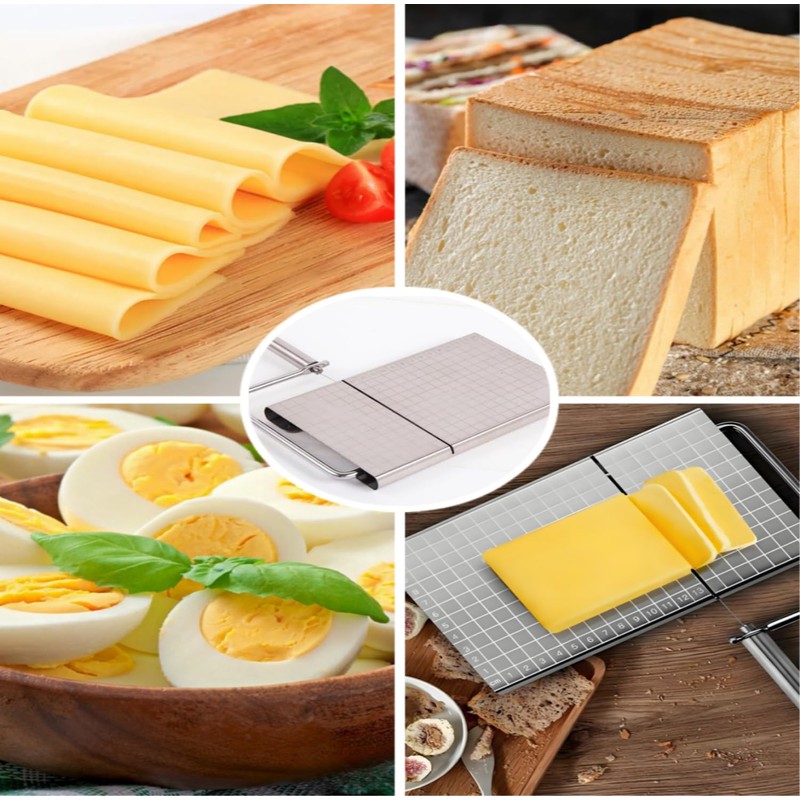 JIEOADOU Cheese Slicer Set Includes 5 Durable Stainless Steel Wire