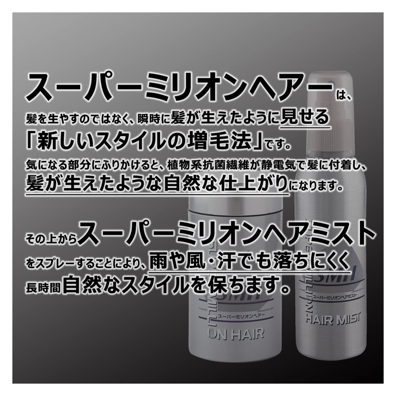 Super Million Hair 0.7 oz (20 g) Black No.1 Set