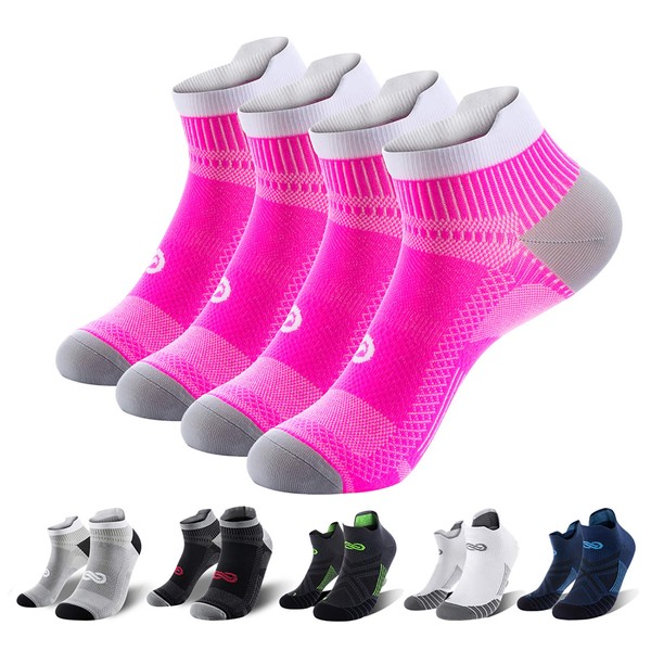 PAPLUS Ankle Compression Sock for Men and Women 2/4/6 Pairs,