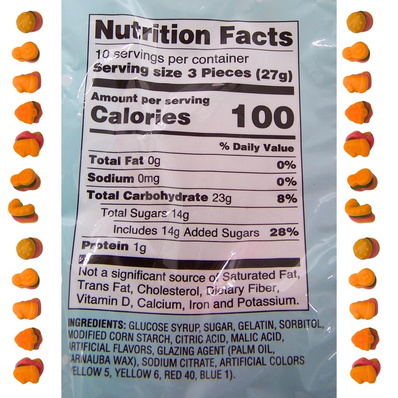 Krabby Patties Holiday Mix Gummy Candy, Christmas Candy for Stockings,