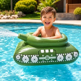 Inflatable Pool Water Sprayer Float for Summer Play – PVC Ride-On Water Battle Toy for Backyard Pools