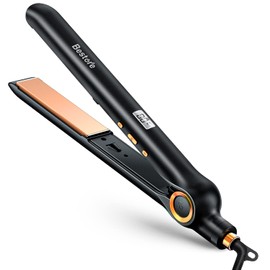 【2024新登場】 ヘアアイロン ストレート 2way 24mmプレート マイナスイオン ストレートアイロン 80℃～230℃温度調整 LCD液晶モニター表示 ワンタッチロック 360度回転コード オートパワーOFF機能 ヘアスタイリングアイロン ヘアストレートナー 軽量 コンパクト プロ仕様 男女兼用 (ブラック)