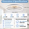 Fszdorj 24'' Ceiling Fan with Light and Remote,White Low profile