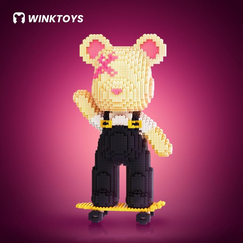 Bear Building Block,Winktoys building block,Bear Toys,Birthday Gift,Educational,Boy,Girl,Trend Decoration,Cool Gifts,Brick,Family Bonding:_[S]Bouquet