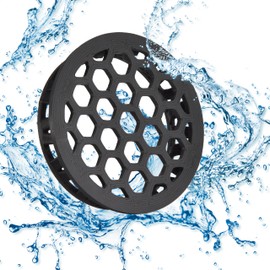 Optimised Replacement Hair Strainer for TECE Drainline Shower Drain Channels - Tool-Free - Diameter 49 mm Plastic Black - Replaces the Original TECE Hair Strainer (660005)