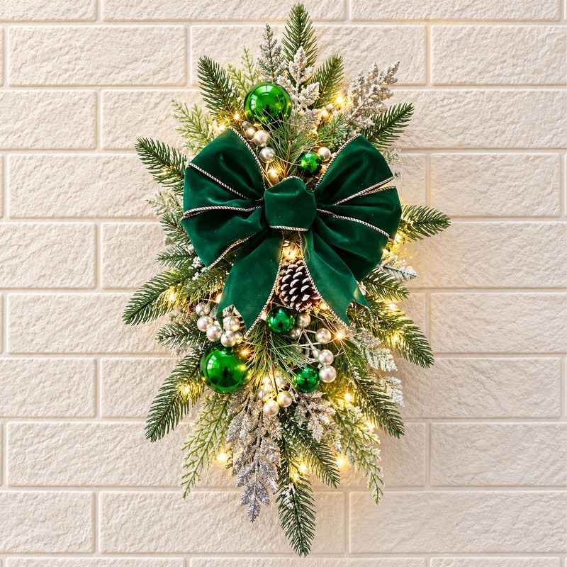 Christmas Wreath for Holiday Décor – Festive Greenery with Optional