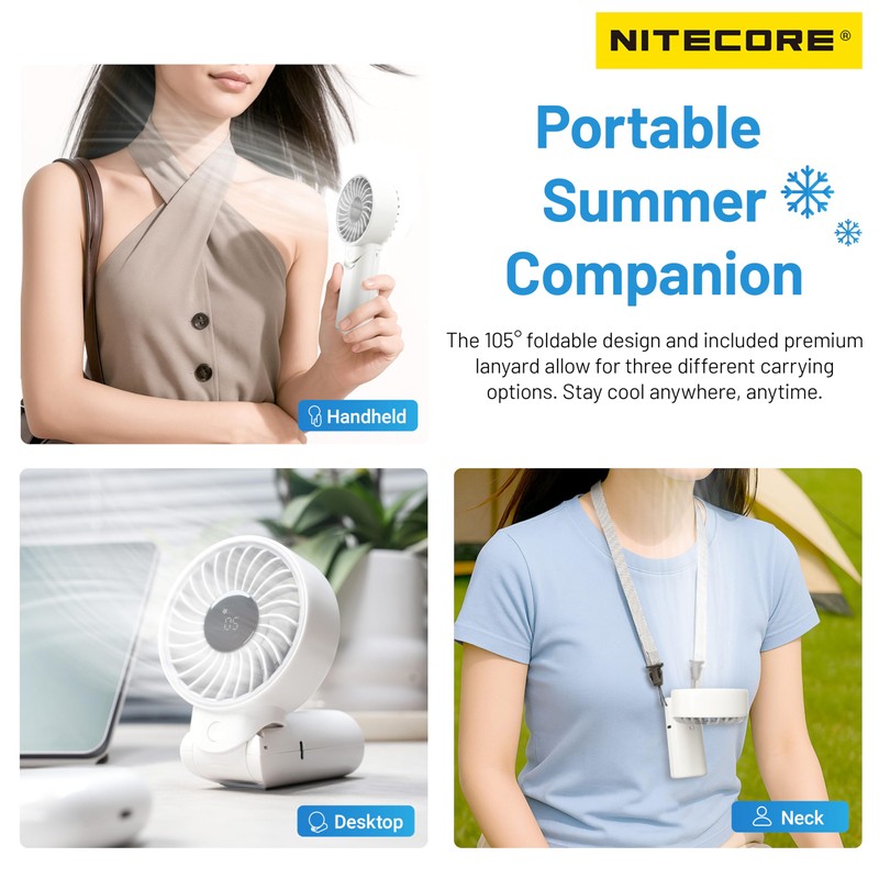 Nitecore NEF03 Pro Portable Foldable Handheld Fan