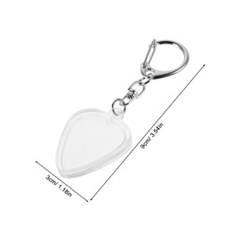 Kisangel Guitar Pick Storage Box with Keychain Portable Clear Picks Holder for Easy Access for Players and Music Enthusiasts Durable Standard Multiuse Design