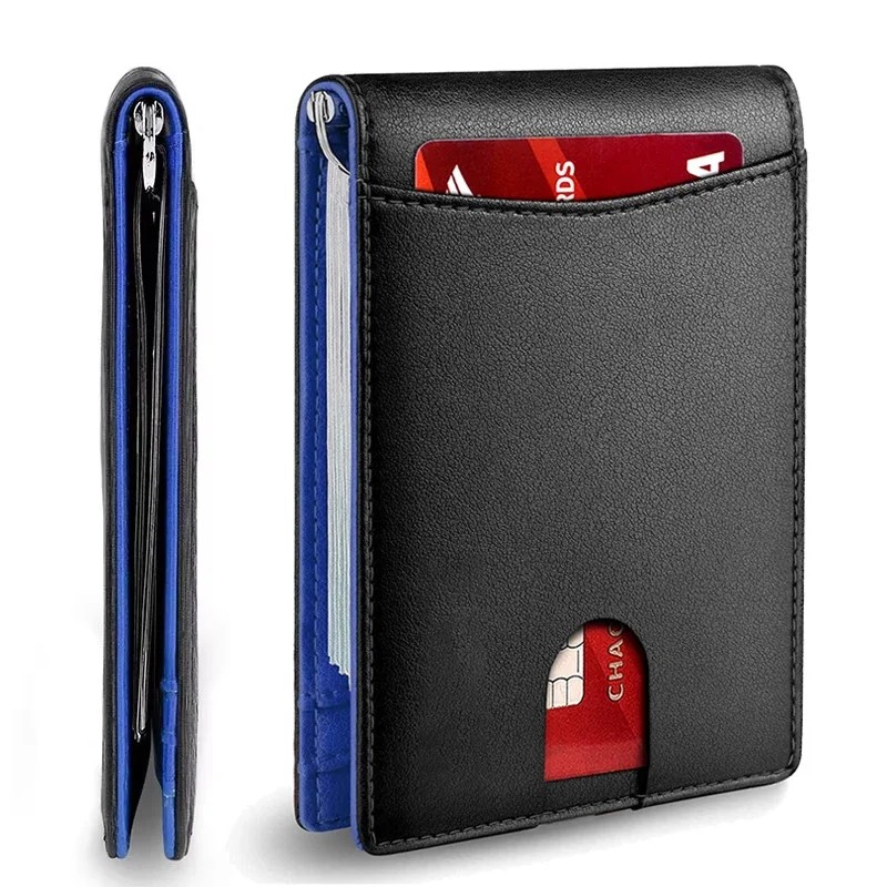 Slim RFID Card Holder Wallet for Business and Travel –