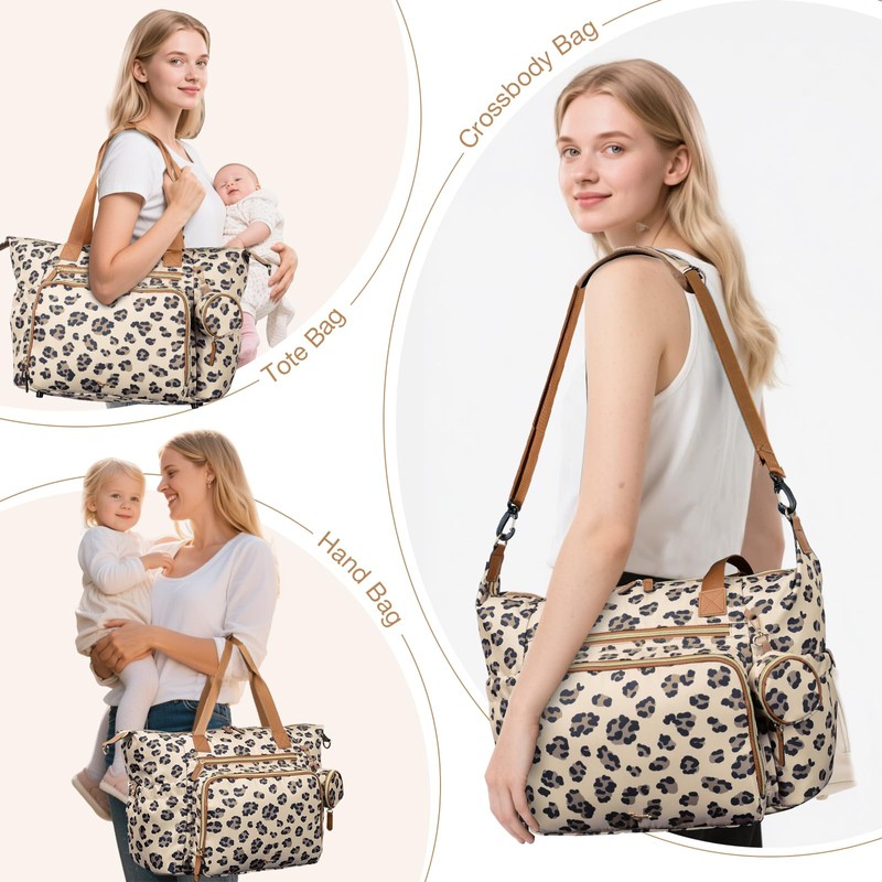 Tonyeee Diaper Bag Tote, Large Baby Diaper Bags for Travel,
