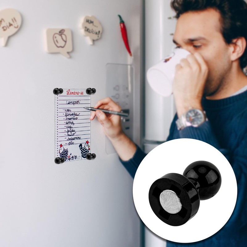 50pcs Push Pin Magnets, Black Map Pushpin Magnets Packed in