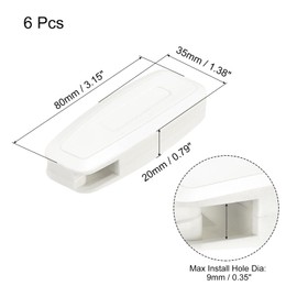 QUARKZMAN Cord Weight for Blinds, 6 Pieces 80 mm Curtain Window Shutter Bead Chain Handle Roman Vertical Roller Shutter Accessories, White