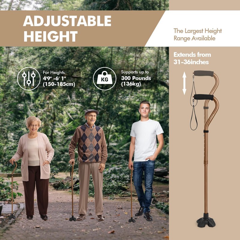 GPTCAMP G1 Walking Stick, Walking Cane for Women & Men