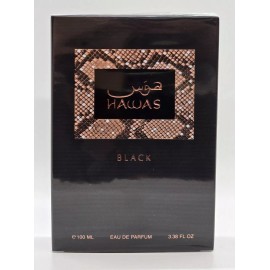 Rasasi Hawas Black 3.3/3.4 oz Eau De Parfum 100 ml Spray For Men
