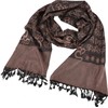 GURU SHOP Pashmina Viscose Scarf / Stole with OM Pattern,