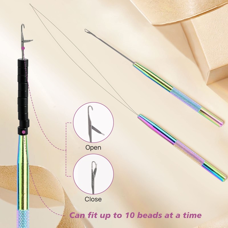 NEWISHTOOL Hair Extension Tool Kit, Micro Links Beading Pliers, Loop