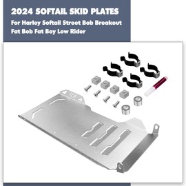 totiancong Motorcycle Skid Plate for Harley Softail Street Bob Fat Boy Breakout Fat Bob Low Rider Low Rider st 2018-2023 Lower Engine Base Chassis Guard for Harley Accessories, Sliver