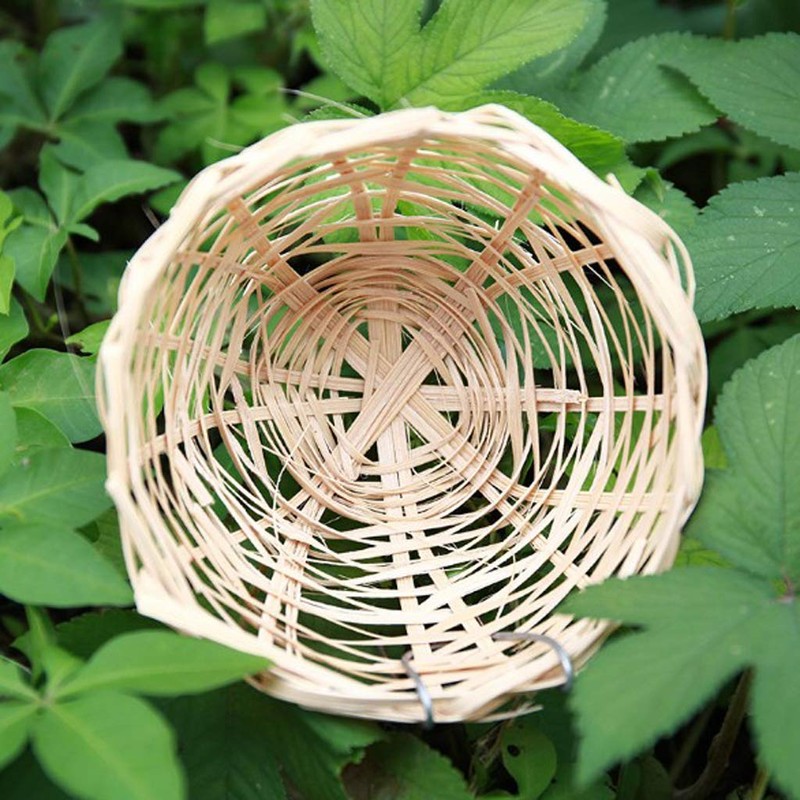 Baoblaze 2pcs Bamboo Canary Nest toy Finch Breeding Nesting Hanging