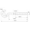 Screws City M6 x 40mm Open Hook with Metric Thread