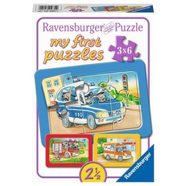 Ravensburger Children's Puzzle - 05630 Animals in Use - 3 x 6 Pieces Frame Puzzle for Children from 2.5 Years, Earth Tones or Natural Tones