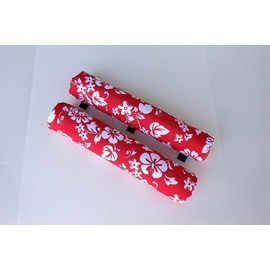 Vitamin Blue 18" Roof Rack Pads Red Floral - Non Logo (MADE in U.S.A.) AERO PADS