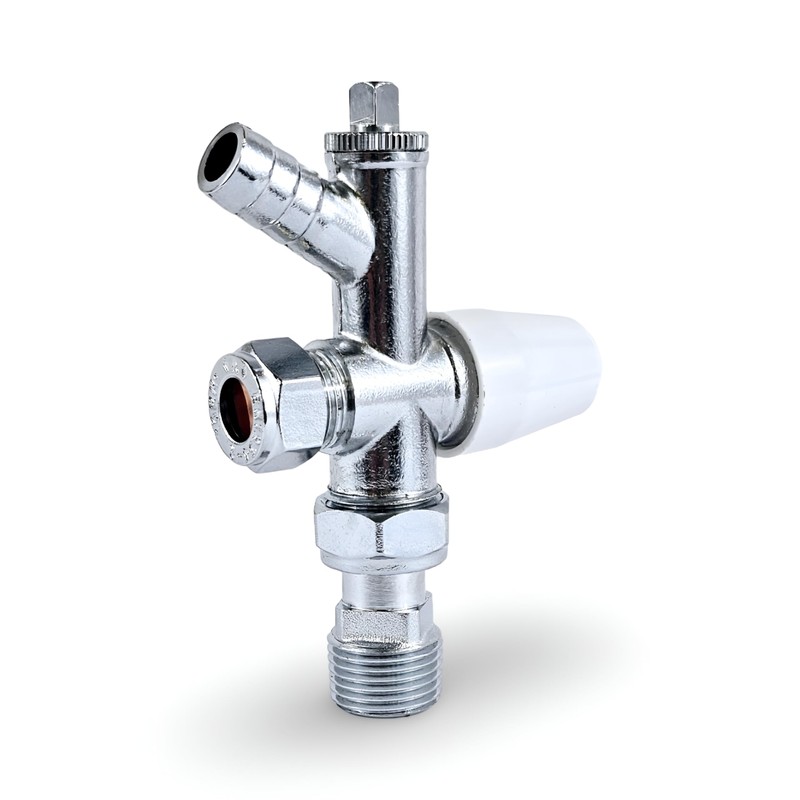 Wärmer System 8-10mm Angled Radiator Valve, Lockshield Angled Radiator Valve