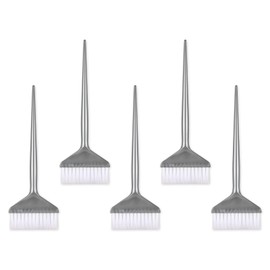 DS. DISTINCTIVE STYLE Hair Dye Applicator Brushes 5 Pieces Long Handle Soft Bristles Hair Coloring Kit Salon Hair Bleach Tinting DIY Tool (Grey)