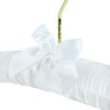 HANGERWORLD 5 Pack of White Satin Padded Hangers, 17inch Bridesmaid