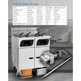 Vaticas High Limit Thermostat Fryer Switch Replace PP10084 Fit for Pitco VF35 MGII SG14 35C 45C+ 18S 18 E500D 1/4" Thread Mpt Stuff 450°F/230°C Hi Limit Thermostat with Manual Reset