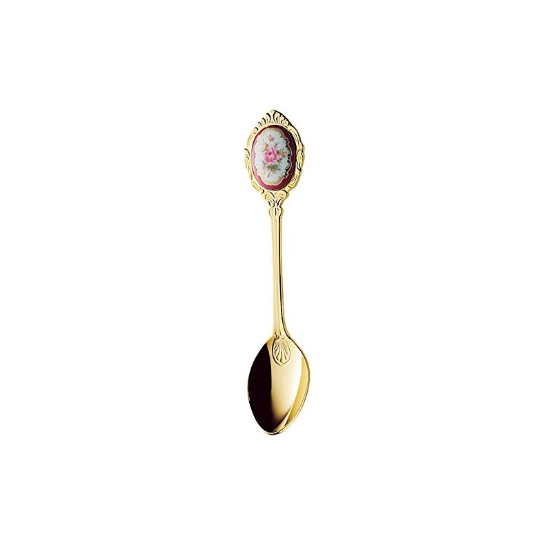 Takakuwa Metal Rim Rose Teaspoon Gold 002597