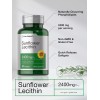 Horbaach Sunflower Lecithin 2400Mg, 60 Softgel Capsules, Naturally Phospholipids