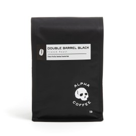 Alpha Coffee – Double Barrel Black - 16 oz. Premium Gourmet Craft Dark/French Roast Coffee | Veteran Owned - Specialty Small Batch Roasted Coffee ((Pack of 2) Double Barrel Black Whole Bean)